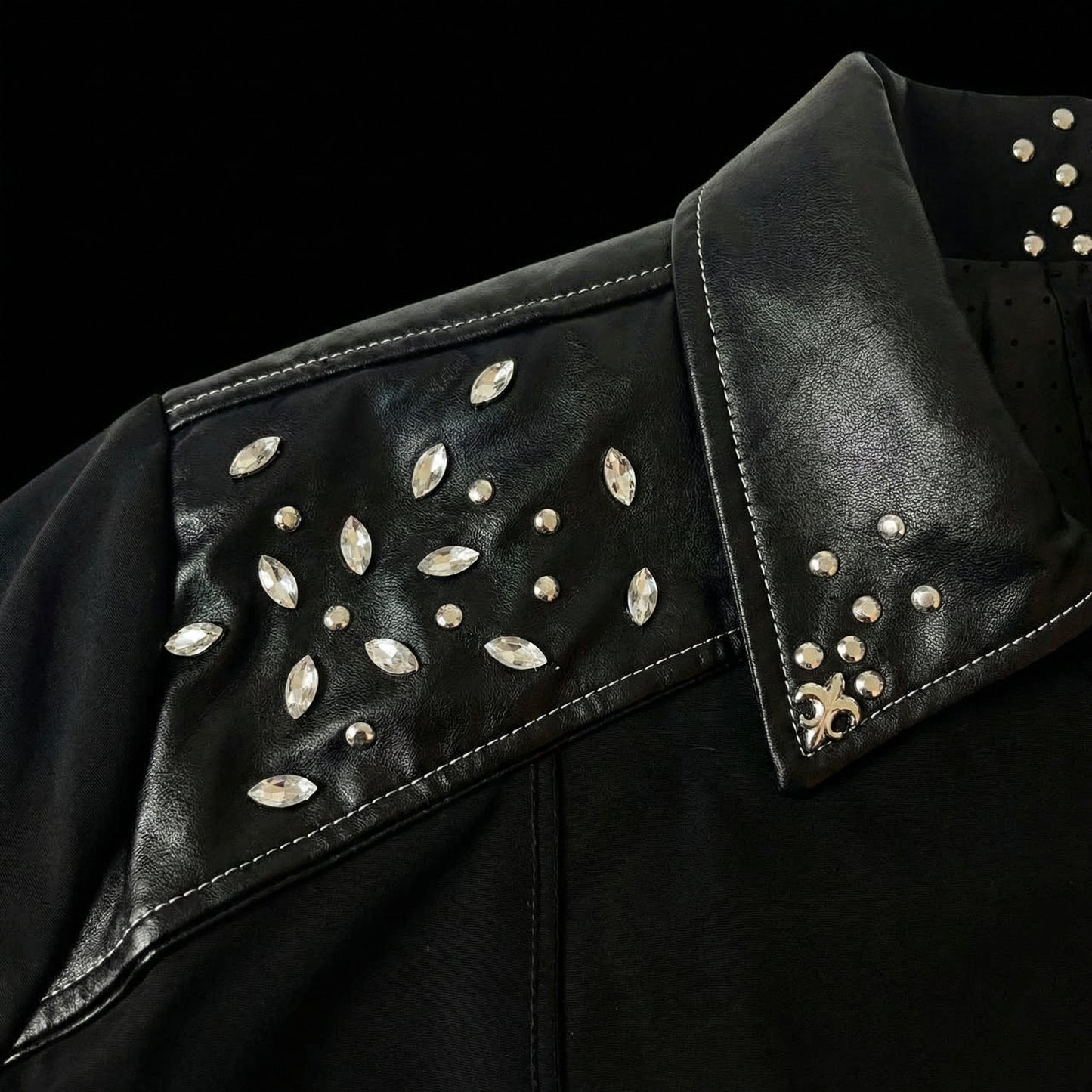 Embellished Panel Jacket – Black