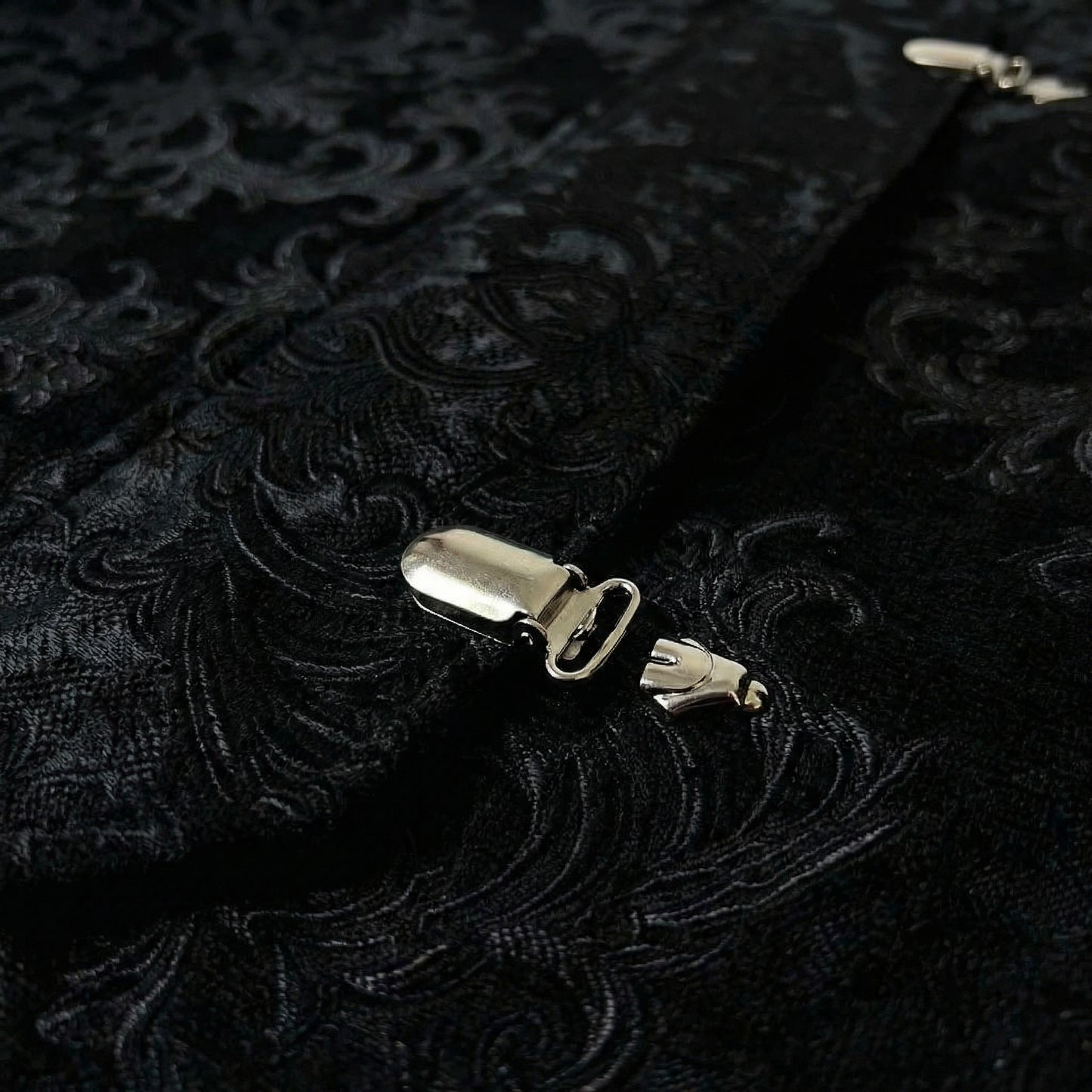 Contrast Lace Panel Jacket – Black