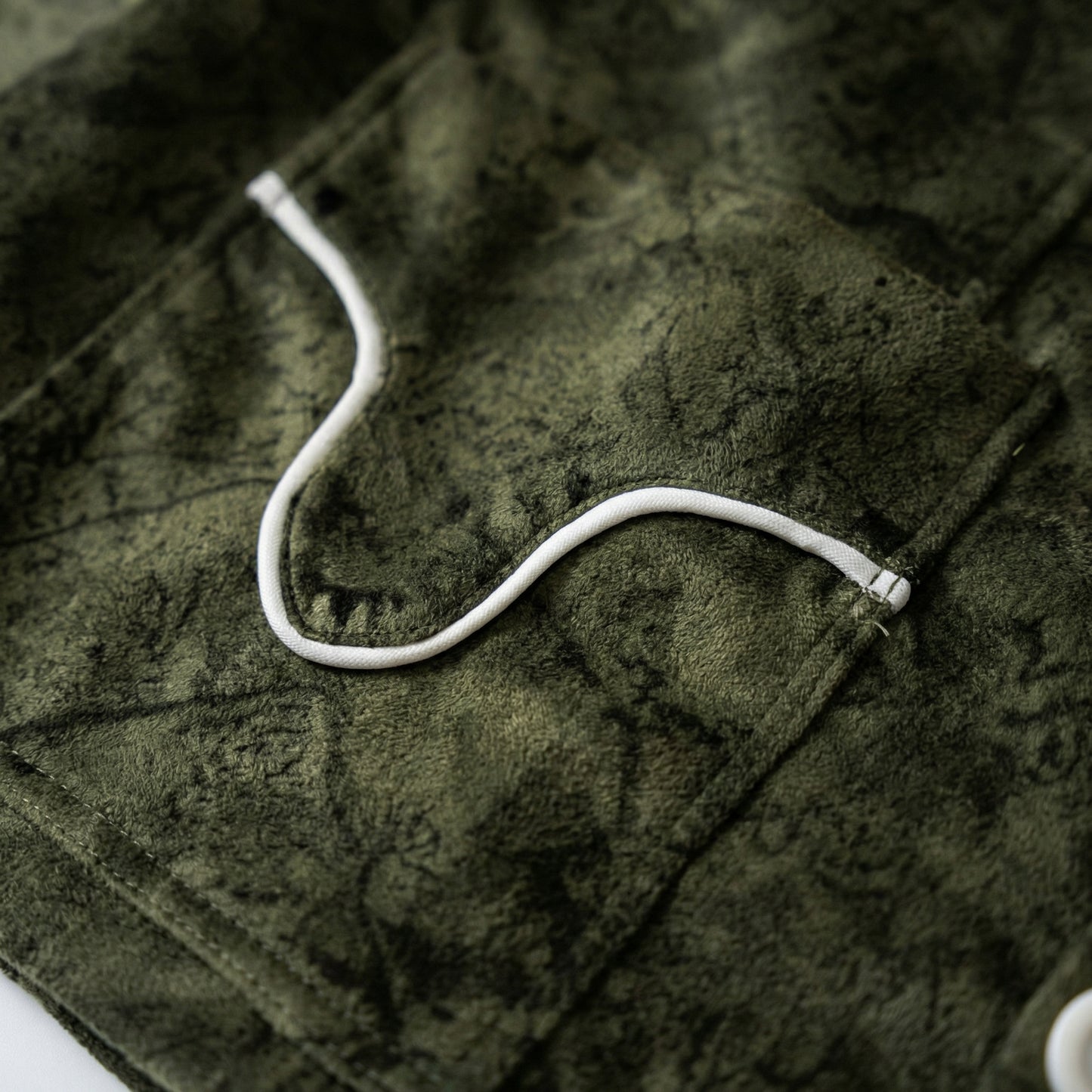 Lace Yoke Cropped Jacket – Olive