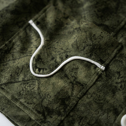 Lace Yoke Cropped Jacket – Olive