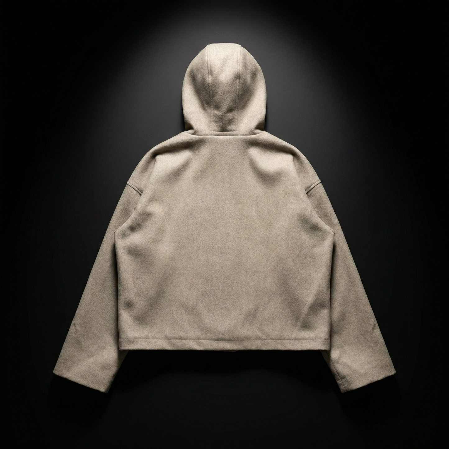 Cropped Hooded Jacket – Taupe