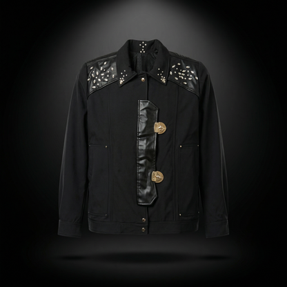 Embellished Panel Jacket – Black