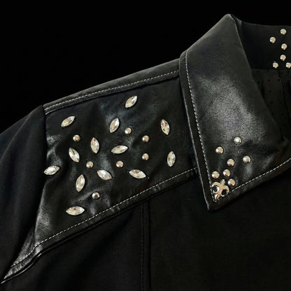 Embellished Panel Jacket – Black