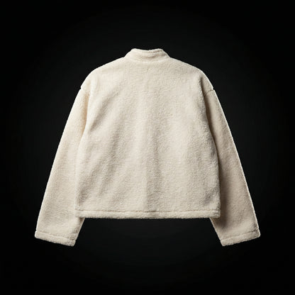 Textured Open Jacket – Ivory