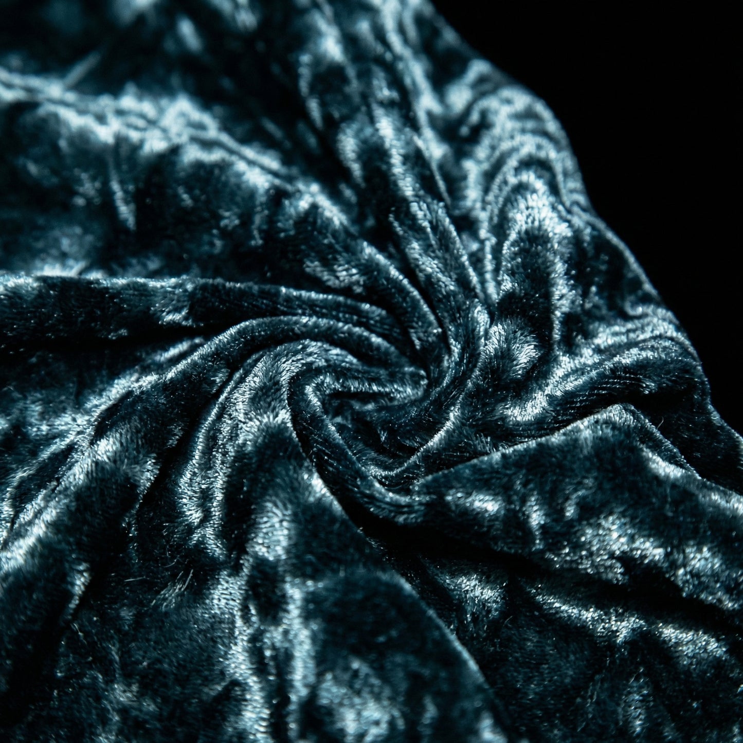 Crushed Velvet Open Jacket – Midnight