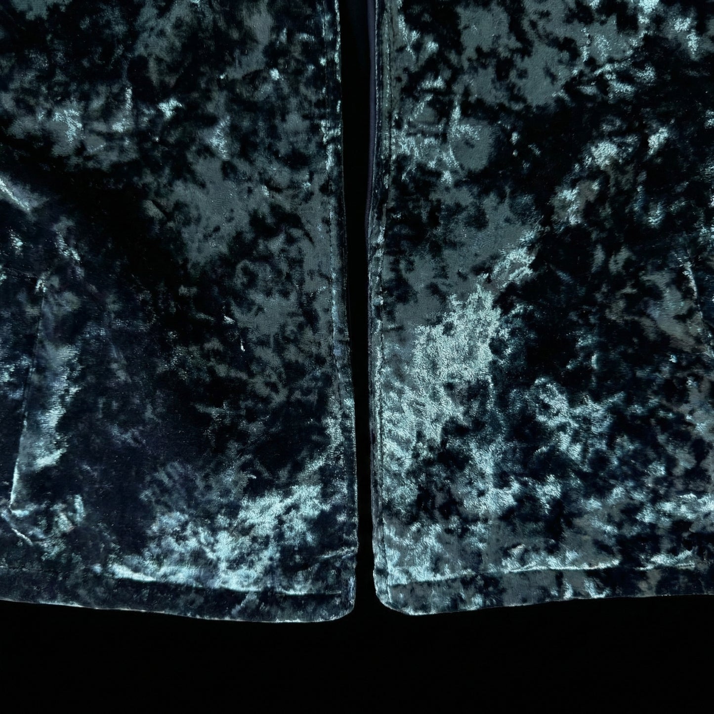 Crushed Velvet Open Jacket – Midnight